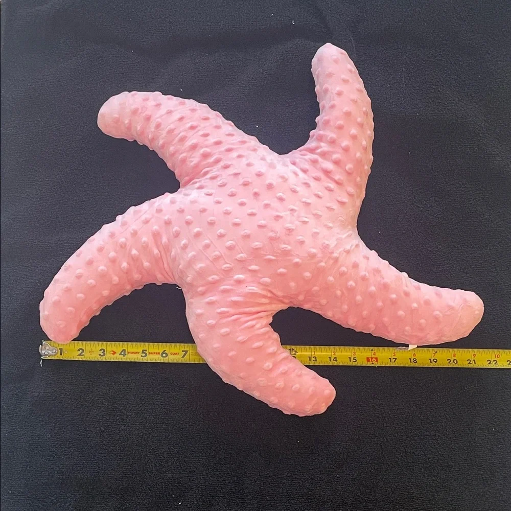 Coastal Pink Starfish Accent Pillow new